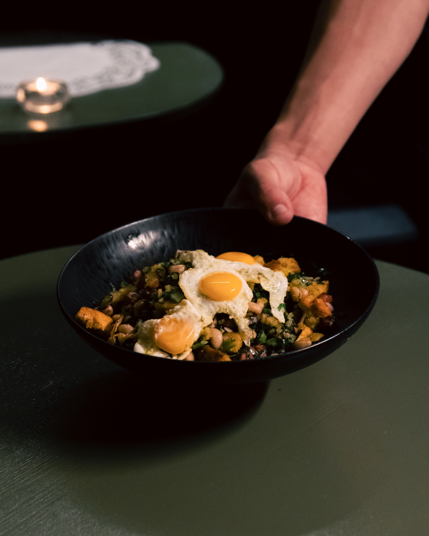 Plate of tapas being served at Noémia